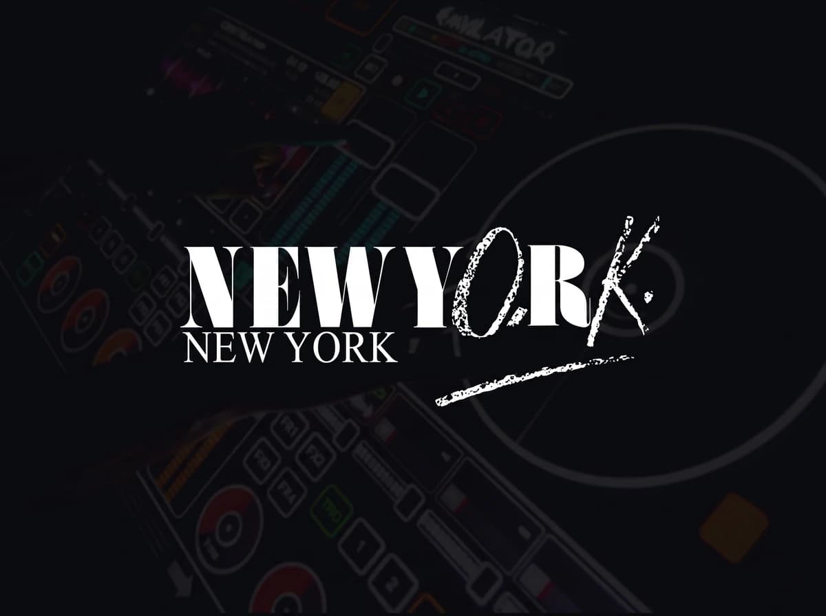 Logotipo de la Miniteca New York New York — imagen de Héctor Patty, discjockey de «La New York» (fotografía suya en búsqueda)