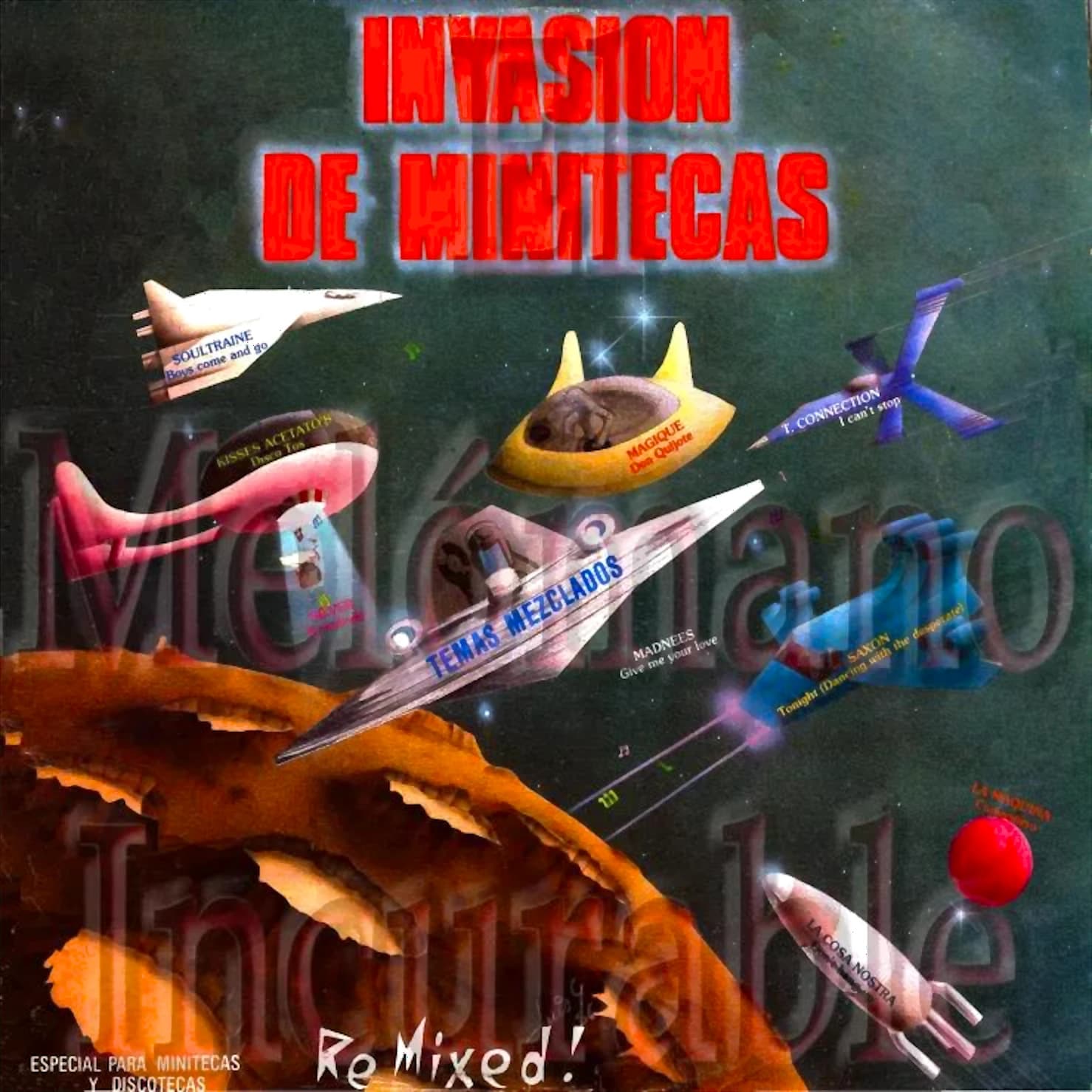 Portada del LP «Invasión de Minitecas» (Magic Record's, 1986)
