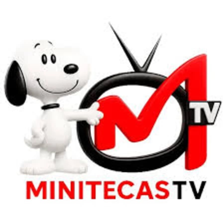 Logotipo oficial de Minitecas TV — el personaje Snoopy junto a la «M» roja con «TV» y el texto «MINITECAS TV» Logotipo oficial de Minitecas TV — el personaje Snoopy junto a la «M» roja con «TV» y el texto «MINITECAS TV»